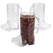 Clear Plastic Cowboy Boot Mugs by Fun Express